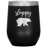 Sloppy Bear Wine Tumbler with Lid [Hilariously Wild!]