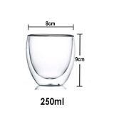 Heat Resistant Double Wall Glass Cups