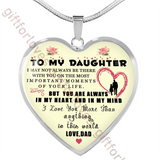 To my daughter: luxury necklace for daughter,best gift for daughter from dad, special birthday necklace for your daughter, father and daughter necklace 945dhd