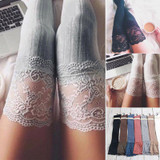 Women Winter Over Knee Long Stocking laces
