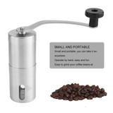 Infinite Brews Portable Stainless Steel Manual Coffee Grinder