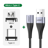 UGREEN Magnetic Charge Cable Fast Charging USB Type C Cable Magnet Micro USB Data Charging Wire Mobile Phone Cable USB Cord