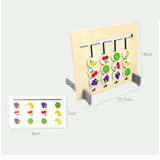 Toy Colors and Fruits Double Sided Matching Logical Reasoning Game Educational For Kids  (White)