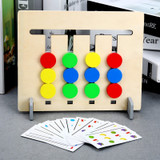 Toy Colors and Fruits Double Sided Matching Logical Reasoning Game Educational For Kids  (White)