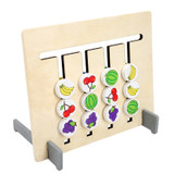 Toy Colors and Fruits Double Sided Matching Logical Reasoning Game Educational For Kids  (White)