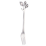 Vintage Exquisite Branch Shape Small Coffee Spoon Royal Flatware For Snacks Kitchen Dining Bar Mini Dessert Spoon Cutlery Set