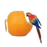 Hanging Feeder for Bird-Parrot Cage Orange Feeding Bowl