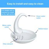 Water Dispenser Automatic Swan Styled for Pets Water Dispenser Automatic Swan Styled for Pets
