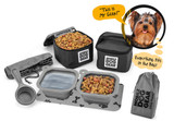 Weekender Bundle: ODG Day Away Tote Bag TM (Black), ODG Dine Away Set (Small Dogs) (Black) and Weekender Backpack