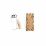 Natural bamboo fiber with activated charcoal dental floss