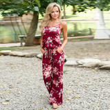 Sexy spaghetti strap loose jumpsuits