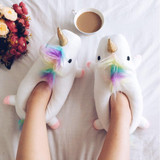 Unicorn Plush Slippers