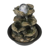 Spinning Orb Cascading Tabletop Fountain