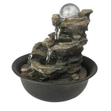 Spinning Orb Cascading Tabletop Fountain