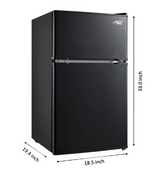 Two Door Mini Fridge with Freezer