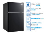 Two Door Mini Fridge with Freezer