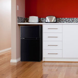 Two Door Mini Fridge with Freezer