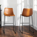 30" Faux Leather Bar Stool (2 pack)