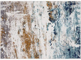 Modern Blues Contemporary Area Rug