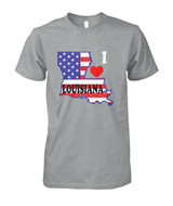 I Love Louisiana MEn T- Shirt.570