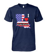 I Love Louisiana MEn T- Shirt.570