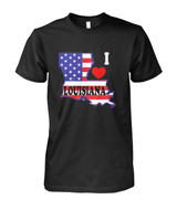 I Love Louisiana MEn T- Shirt.570