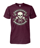 Skull Harley-Davidson Motorcycles T-shirt For Men, 16