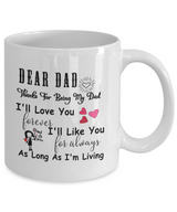 Dear Dad. Thanks For Being My Dad...