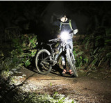 Waterproof Bicycle Light USB Charging Bike Front Light Flashlight Handlebar Cycling Head Light w/ Horn Speed Meter LCD Screen