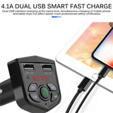 FM Transmitter Aux Modulator Bluetooth 5.0 Handsfree Car Audio MP3 Player With 3.1A Quick Charge Dual USB Car Charger Support TF