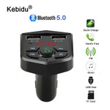 FM Transmitter Aux Modulator Bluetooth 5.0 Handsfree Car Audio MP3 Player With 3.1A Quick Charge Dual USB Car Charger Support TF