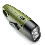 Emergency Hand Crank + Solar Charging LED Flashlight