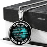 To My Girlfriend Luxury Necklace: Necklace For Girlfriend, Amazing Gift For Girlfriend 549GS