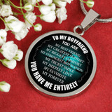 To My Boyfriend Luxury Necklace: Necklace For Boyfriend, Valentine Gift For Boyfriend  548BS