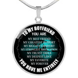 To My Boyfriend Luxury Necklace: Necklace For Boyfriend, Valentine Gift For Boyfriend  548BS