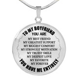 To My Boyfriend Luxury Necklace: Necklace For Boyfriend, Valentine Gift For Boyfriend  548BG