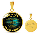 To My Boyfriend Luxury Necklace: Necklace For Boyfriend, Valentine Gift For Boyfriend  548BG