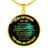 To My Boyfriend Luxury Necklace: Necklace For Boyfriend, Valentine Gift For Boyfriend  548BG