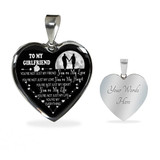 To My Girlfriend Luxury Necklace: Necklace For Girlfriend, Valentine Gift For Girlfriend 375GFSS