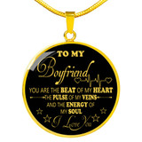 To My Boyfriend Luxury Necklace: Necklace For Boyfriend, Valentine Gift For Boyfriend 544BG