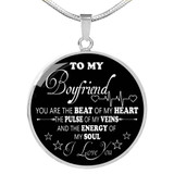 To My Boyfriend Luxury Necklace: Necklace For Boyfriend, Valentine Gift For Boyfriend 544BS