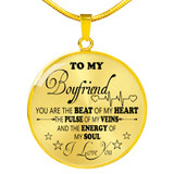 To My Boyfriend Luxury Necklace: Necklace For Boyfriend, Valentine Gift For Boyfriend 544BO