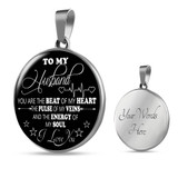 To My Husband Luxury Necklace: Husband And Wife Necklace, Necklace For Husband, Valentine Gift For Husband 543HS