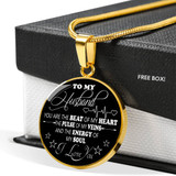 To My Husband Luxury Necklace: Husband And Wife Necklace, Necklace For Husband, Valentine Gift For Husband 543HS