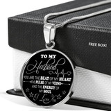 To My Husband Luxury Necklace: Husband And Wife Necklace, Necklace For Husband, Valentine Gift For Husband 543HS