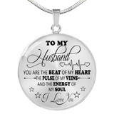 To My Husband Luxury Necklace: Husband And Wife Necklace, Necklace For Husband, Valentine Gift For Husband 543HO