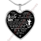 To my wife necklace, special birthday gift for wife, luxury necklace for wife, amazing wife necklace from husband, valentine gift for wife, best wife gift 368whs