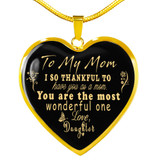 To My Mom Luxury Necklace: Best Gift For Mom, Mom And Daughter Necklace, Birthday Gift For Mom 231MG