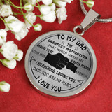 To My Dad Luxury Necklace, Father's Day Gift, Best Gifts For Dad, Birthday Gifts For Dad 241SO