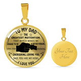 To My Dad Luxury Necklace, Father's Day Gift, Best Gifts For Dad, Birthday Gifts For Dad 241SO